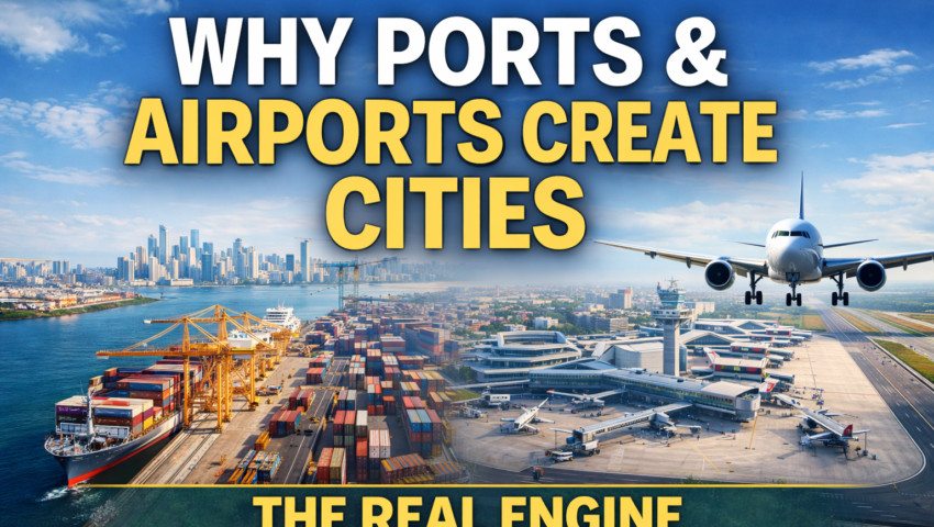 Why Ports and Airports Create Cities: The Real Engine of Urban Growth