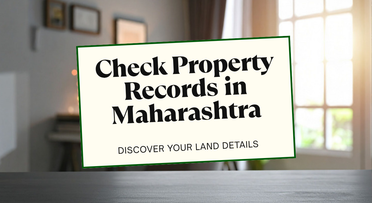 laptop showing a maharashtra land records website with a 712 extract  check property records online mahabhulekh